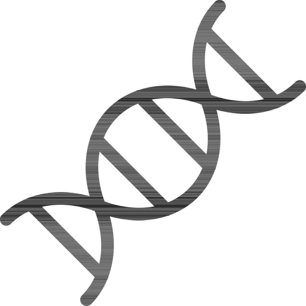 Isolated DNA icon in line art. vector
