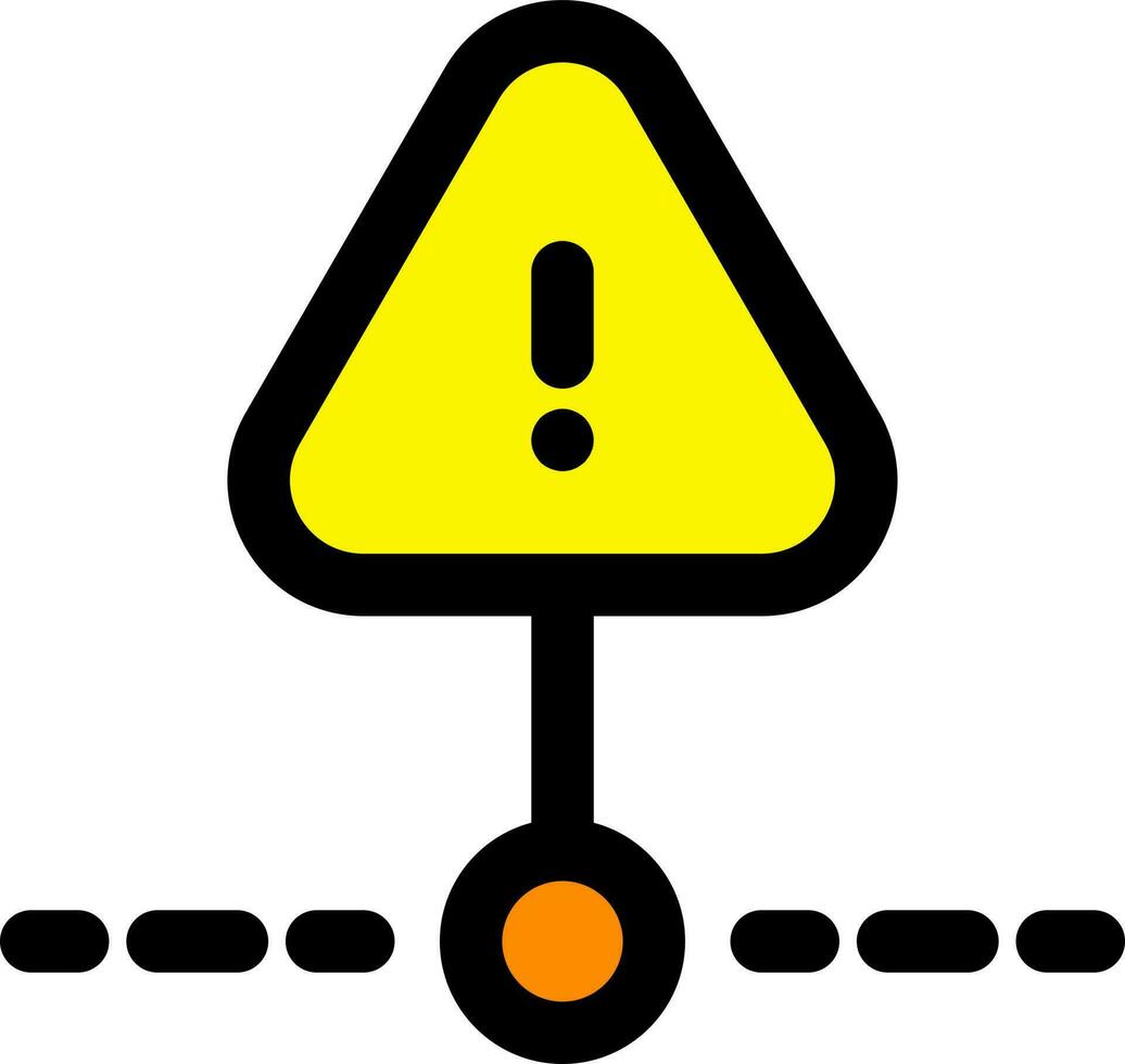 Network or Connection Warning icon in flat style. vector