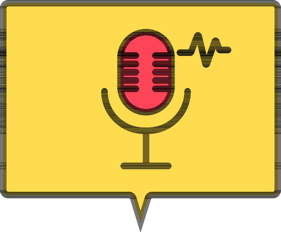 Illustration of Voice or Recording Message icon. vector