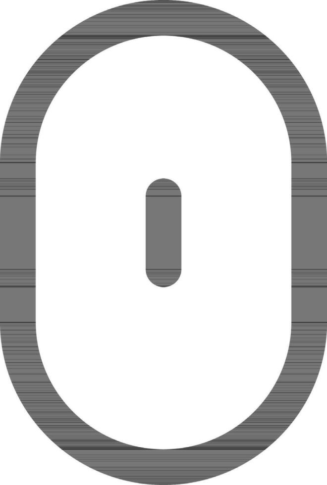 Illustration of computer mouse icon in line art. vector