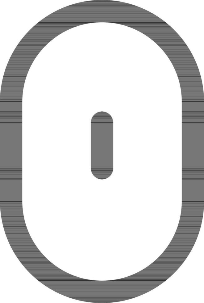 Illustration of computer mouse icon in line art. vector