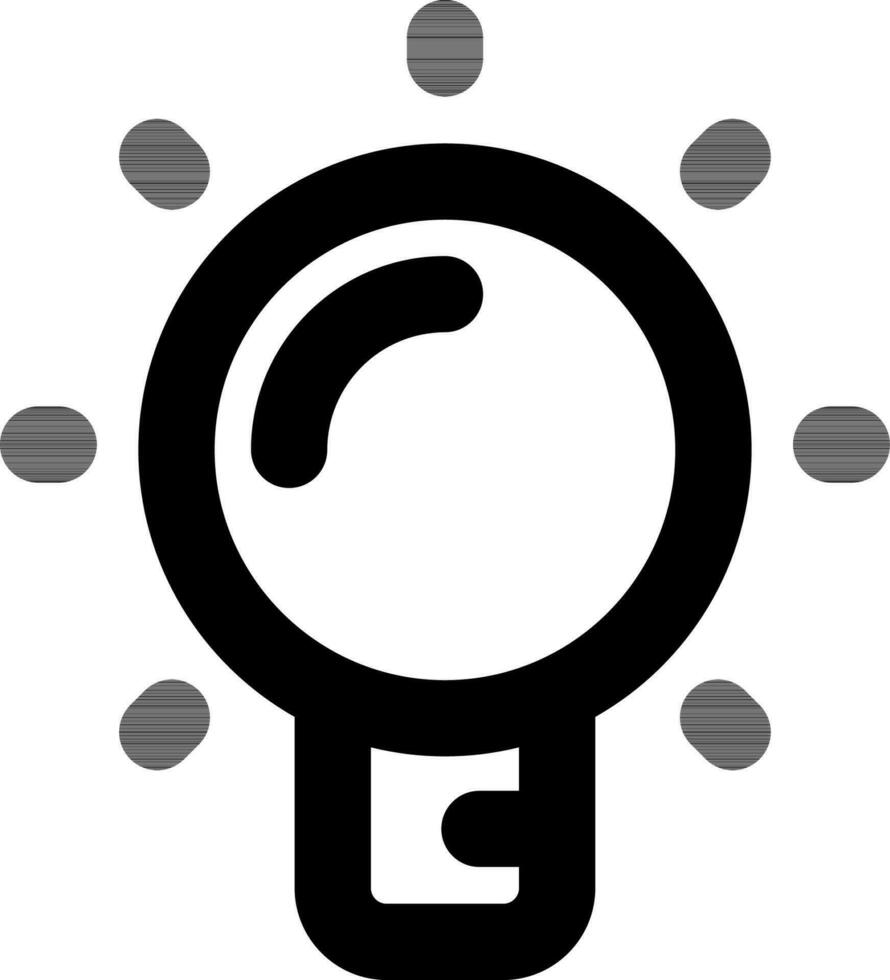 Line art ilustration of bulb icon for idea concept. vector