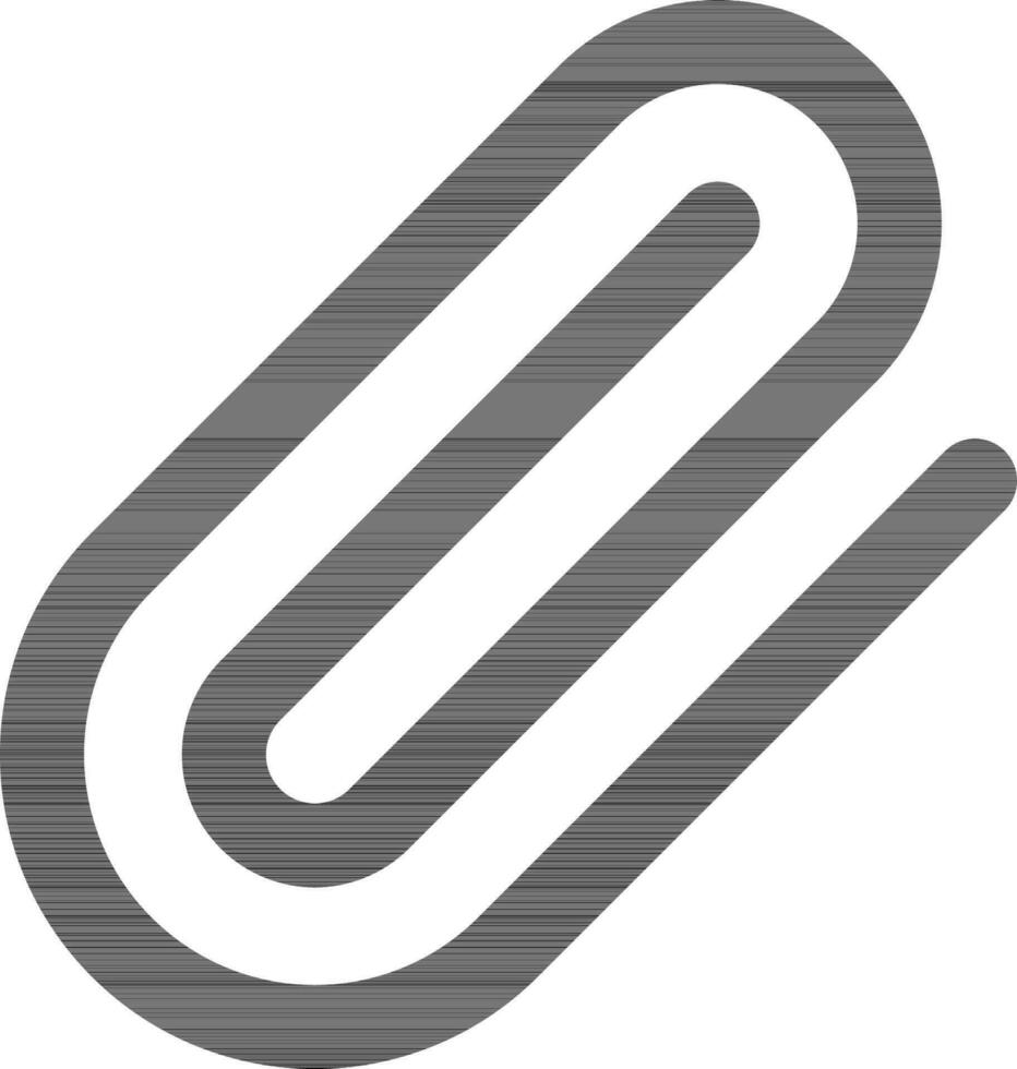 Illustration of paper clip icon in line art. vector