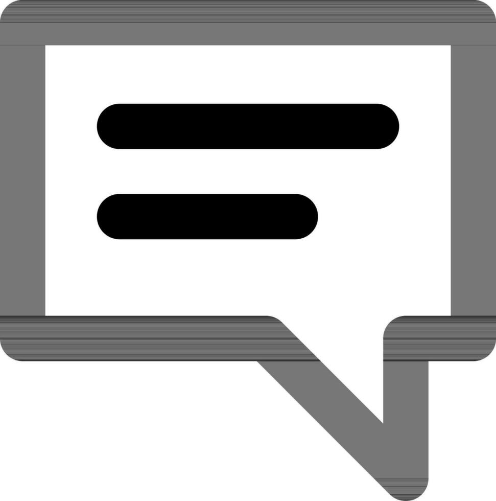 Speech or chat bubble icon in line art. vector