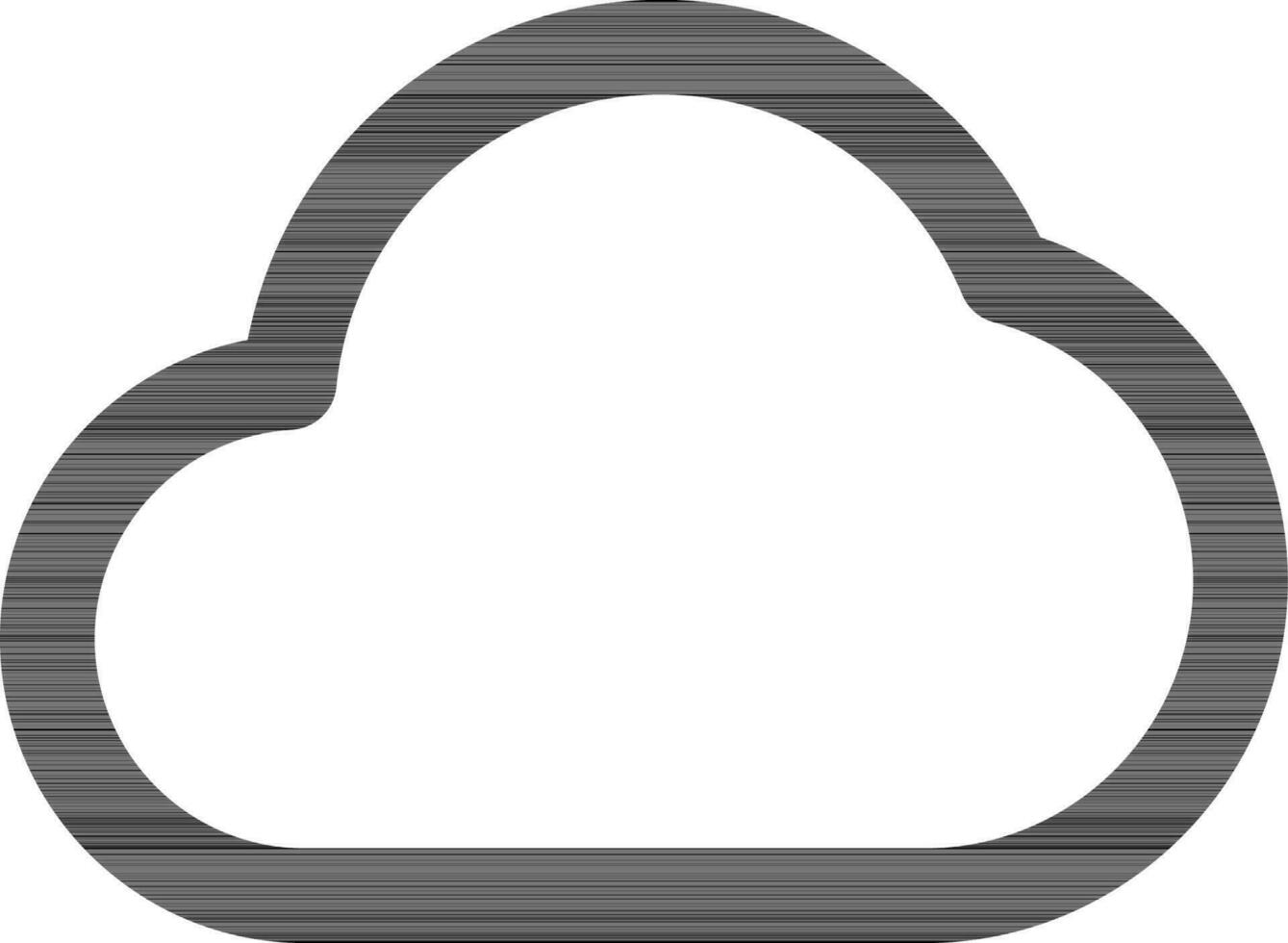Illustration of cloud icon in line art. vector