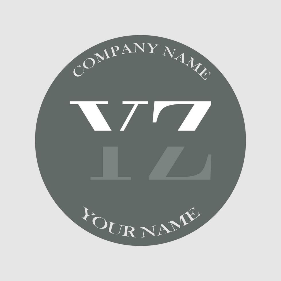 initial YZ logo letter monogram luxury hand drawn vector