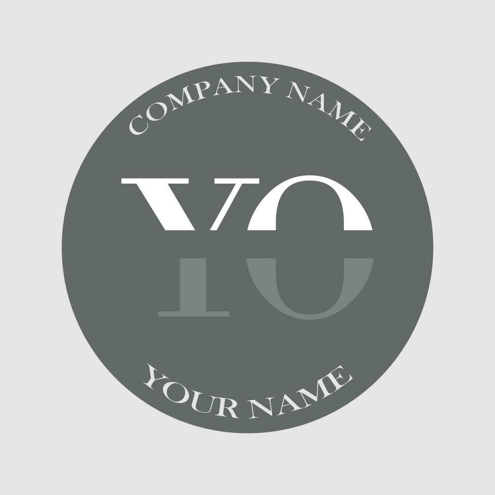 initial YO logo letter monogram luxury hand drawn vector