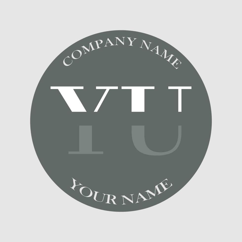 initial YU logo letter monogram luxury hand drawn vector