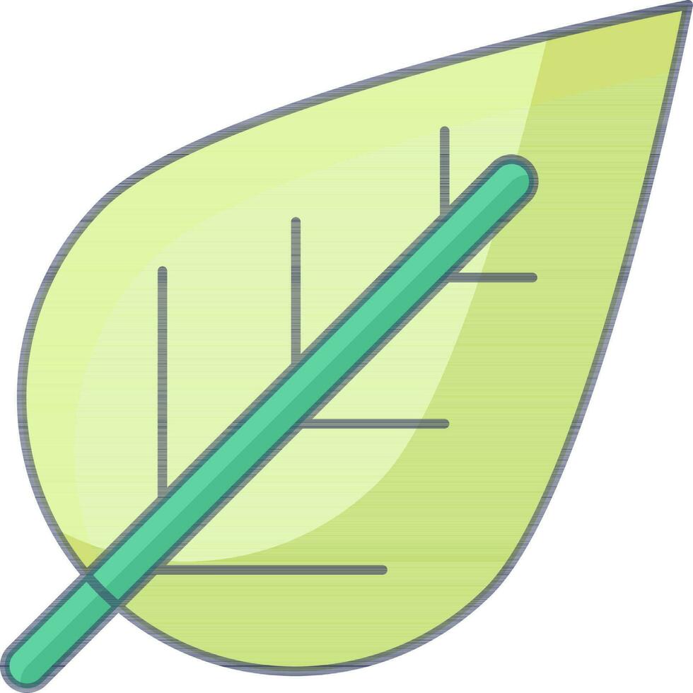 Leaf Icon In Green Color. vector