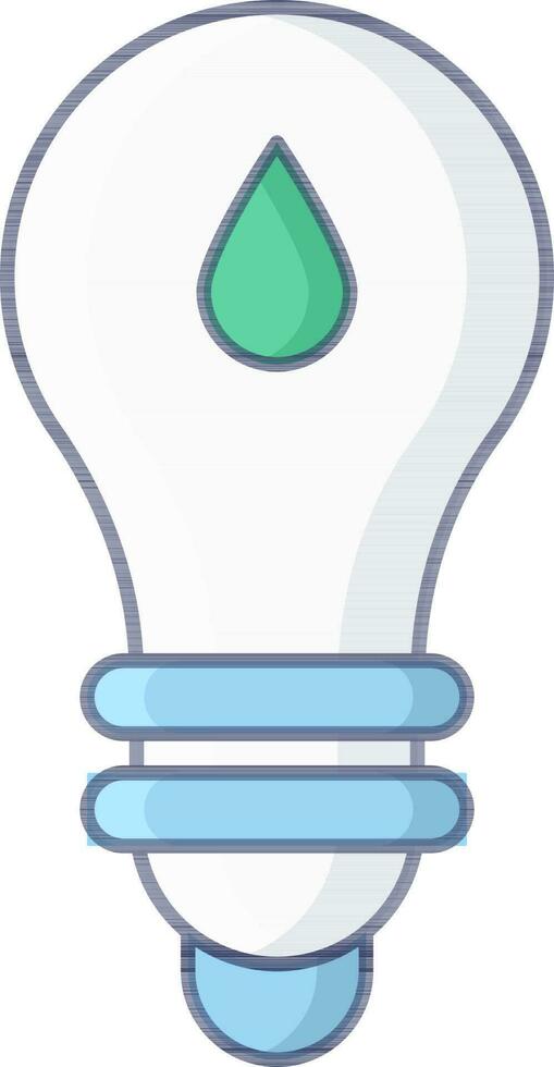 Ecology Bulb Icon In Blue And Gray Color. vector