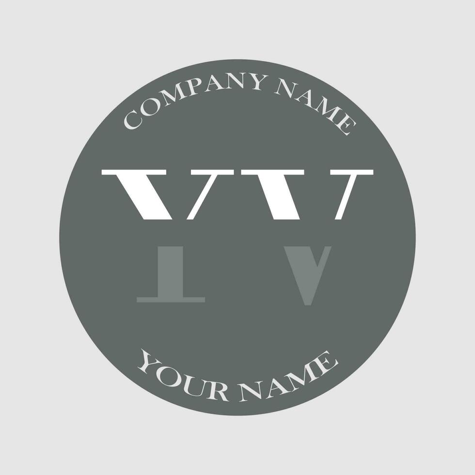 initial YV logo letter monogram luxury hand drawn vector