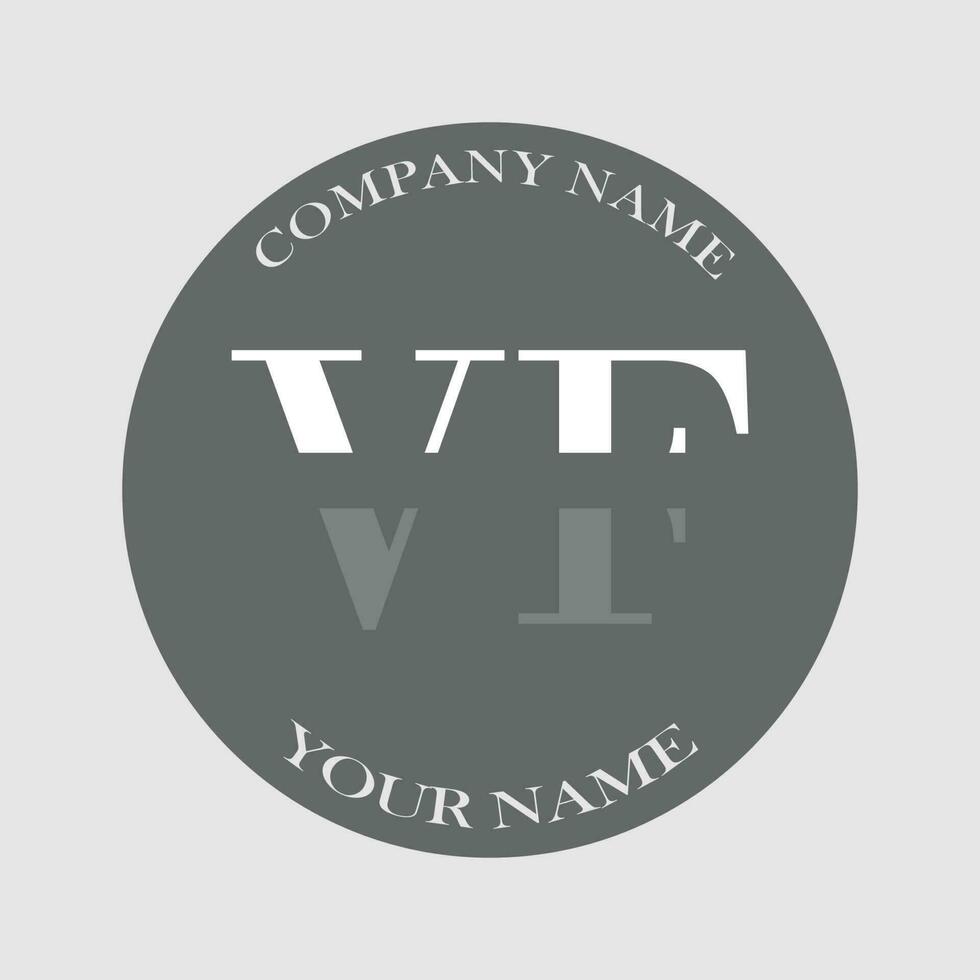 initial VF logo letter monogram luxury hand drawn vector
