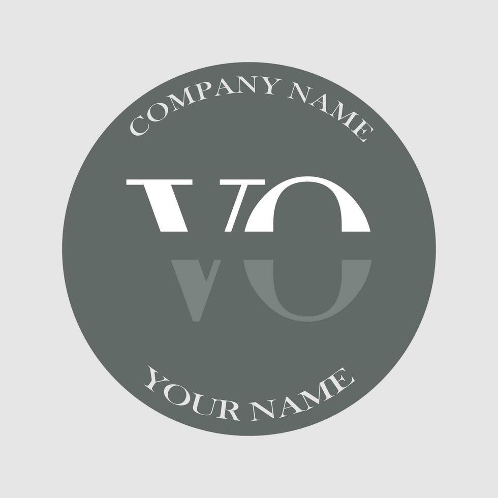 initial VO logo letter monogram luxury hand drawn vector