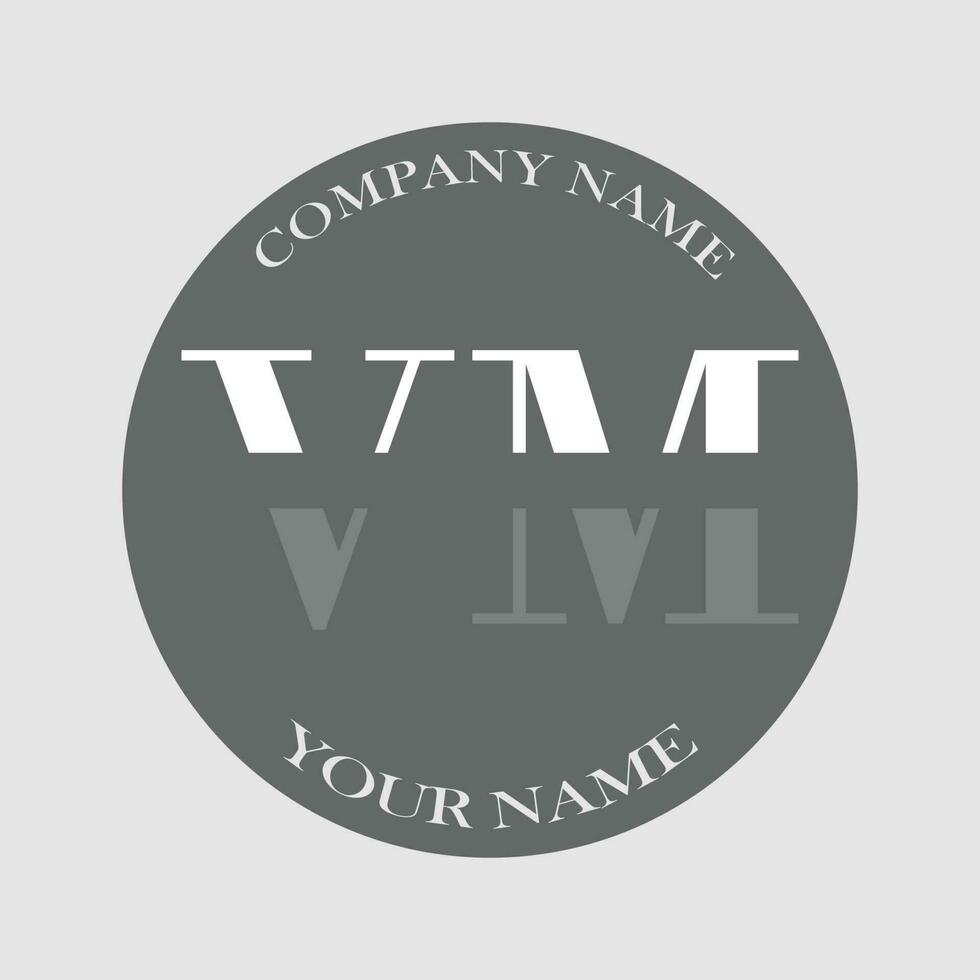 initial VM logo letter monogram luxury hand drawn vector