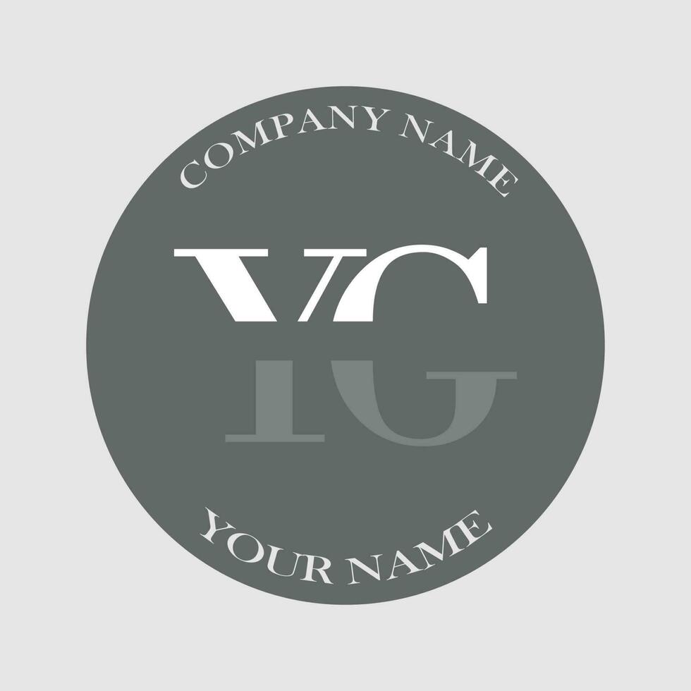 initial YG logo letter monogram luxury hand drawn vector