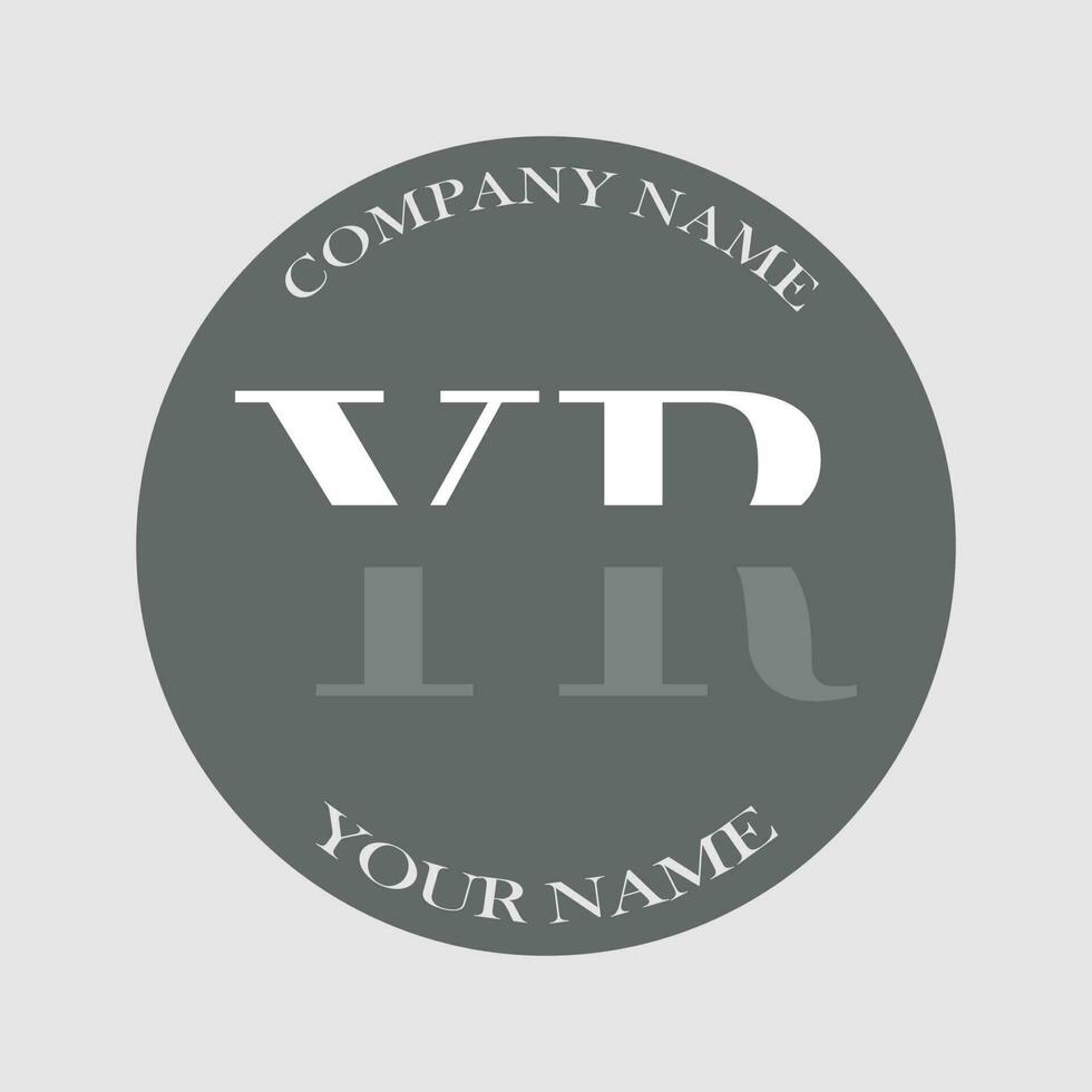initial YR logo letter monogram luxury hand drawn vector