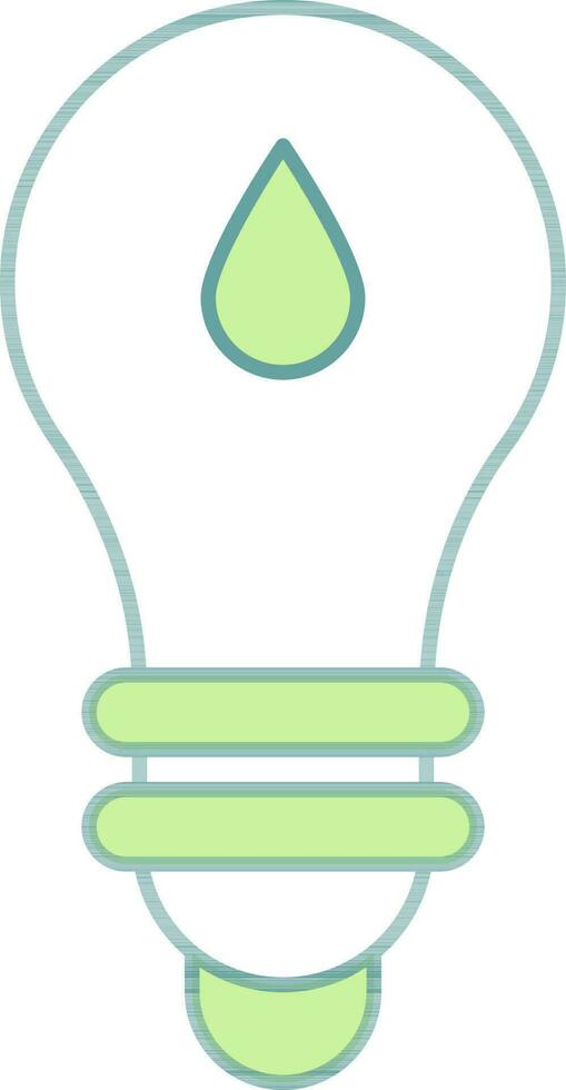 Ecology Bulb Icon In Green And White Color. vector