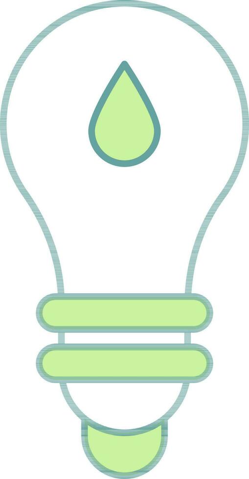 Ecology Bulb Icon In Green And White Color. vector