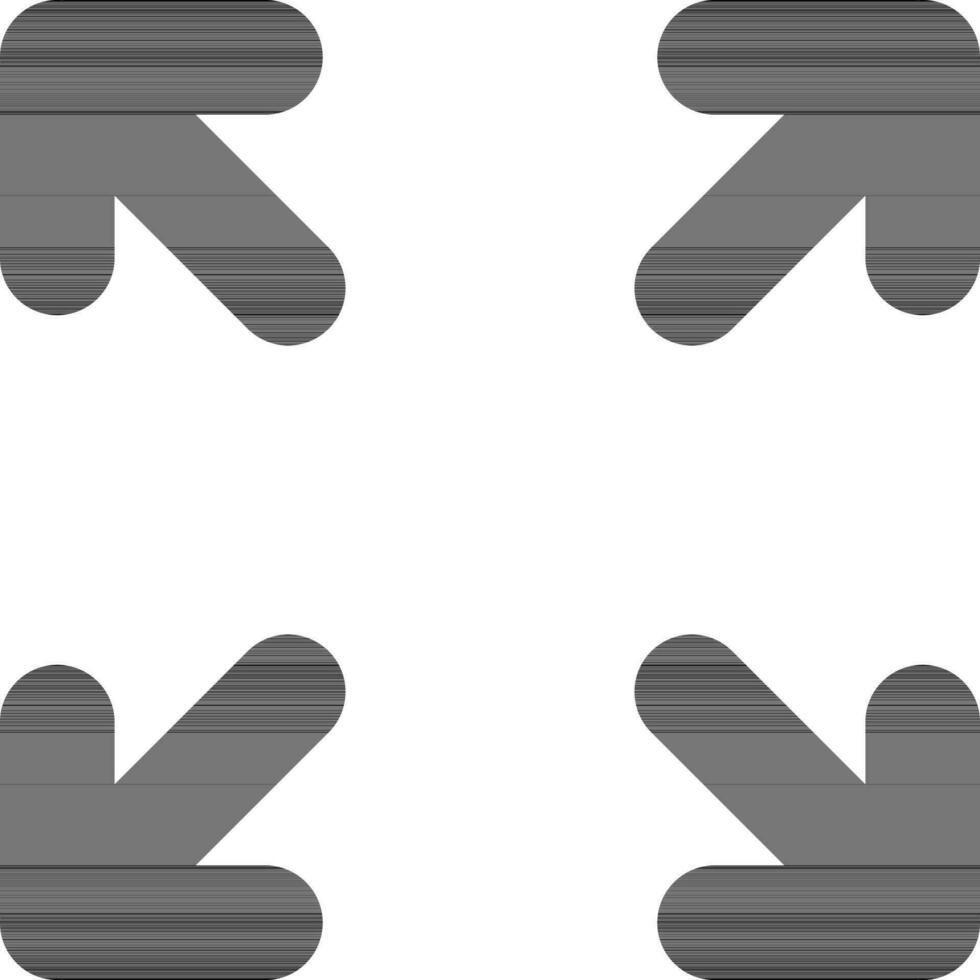 Expand or full screen icon in flat style. vector