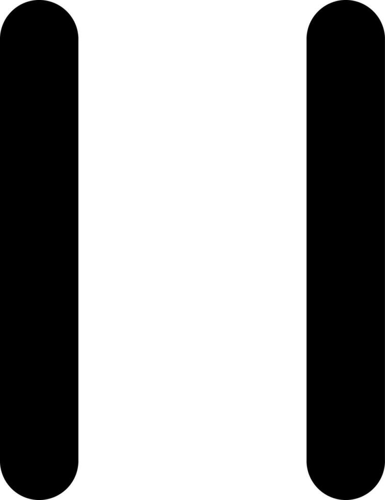 Flat style pause icon or symbol. vector