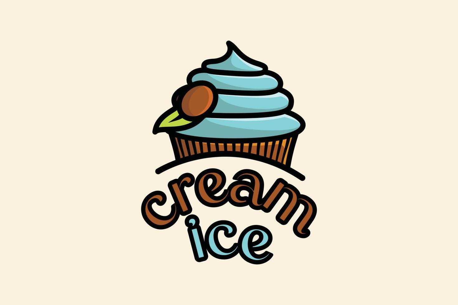 Summer Ice Cream Cup vector illustration. Summer food and ice cream object icon concept. Ice cream paper cup vector design with shadow. Summer Ice Cream combo icon logo design.