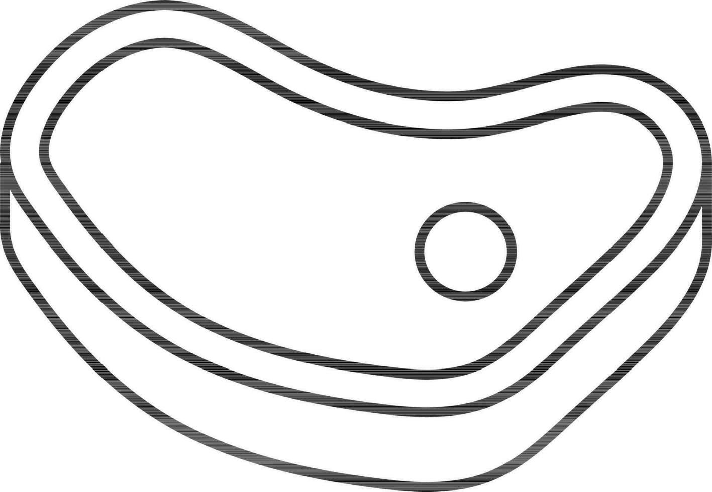 Beef Steak Icon In Black Line Art. 24460790 Vector Art at Vecteezy