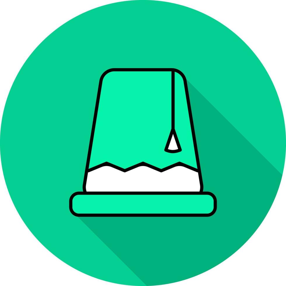 Turkish Hat Icon On Green Background. vector