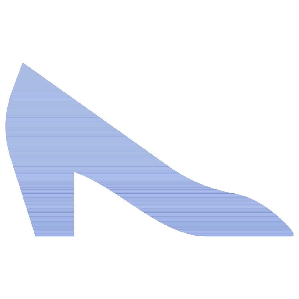 Blue Color High Heel Element. vector