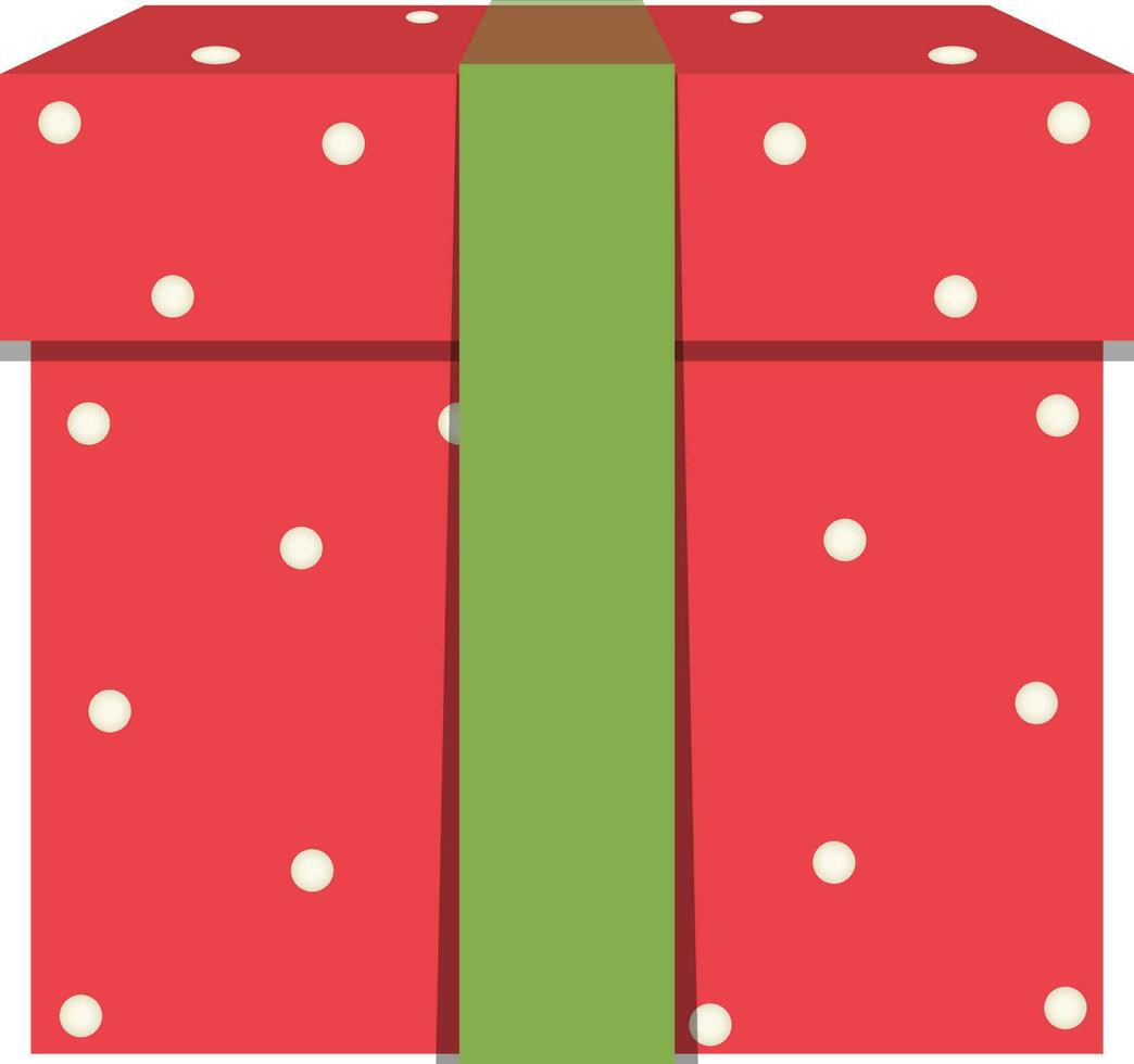 Red And Green Gift Box Element. vector