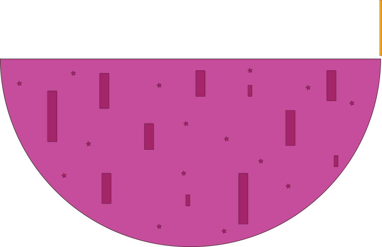 plano estilo cuenco icono en púrpura color. vector