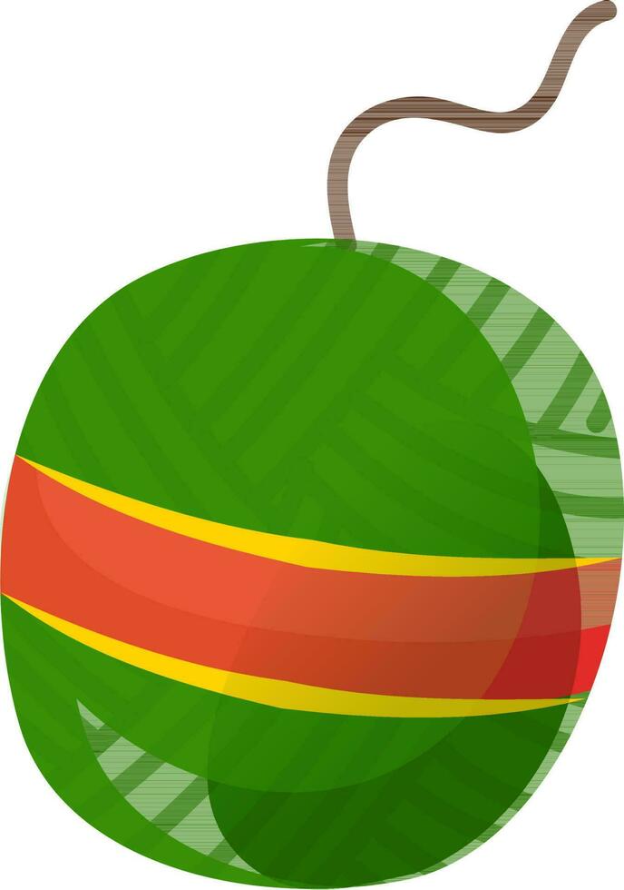 petardo Sutli bomba plano elemento en verde y rojo color. vector
