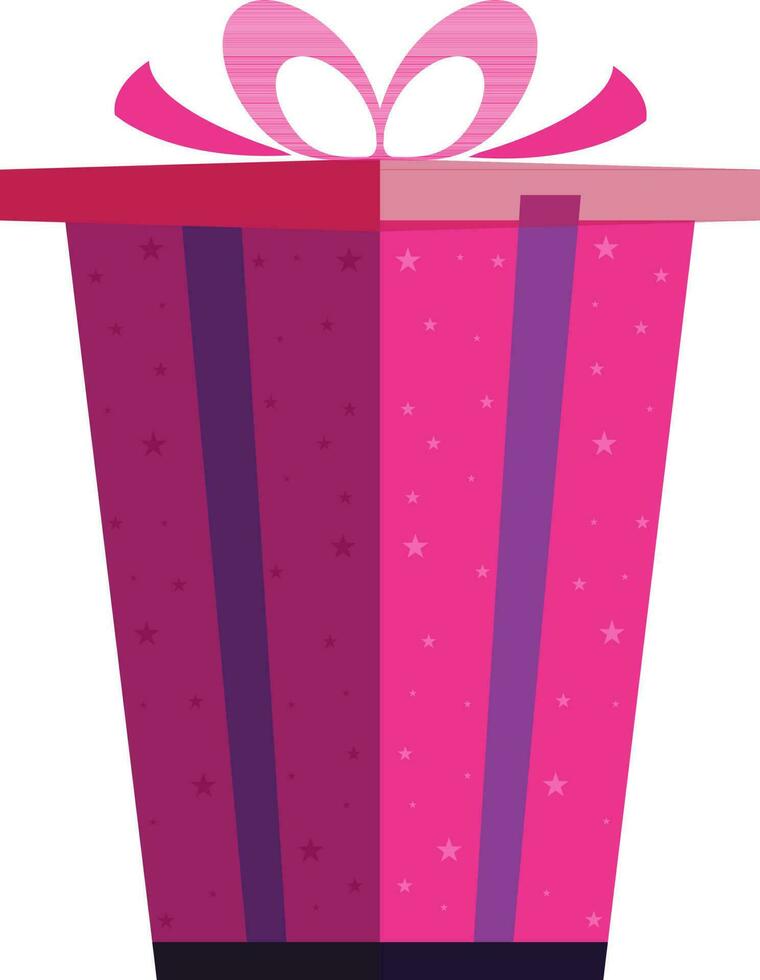 Beautiful Gift Box Element In Pink And Blue Color. vector