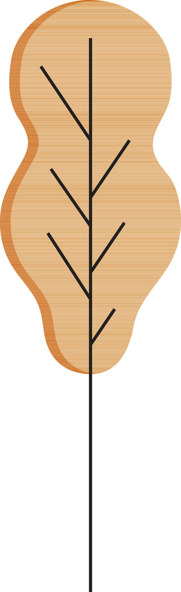 Brown Tree On White Background. 24461239 Vector Art at Vecteezy