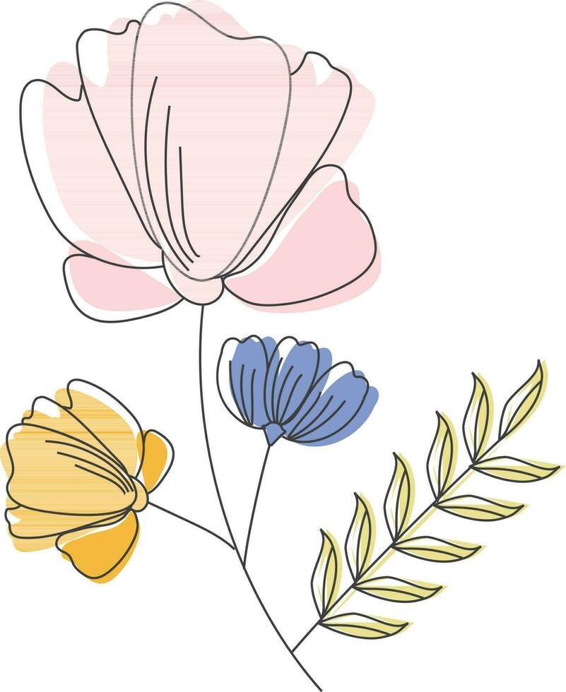 garabatear estilo floral elemento en blanco antecedentes. vector