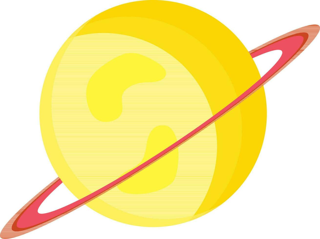 Planet Element In Flat Style. vector