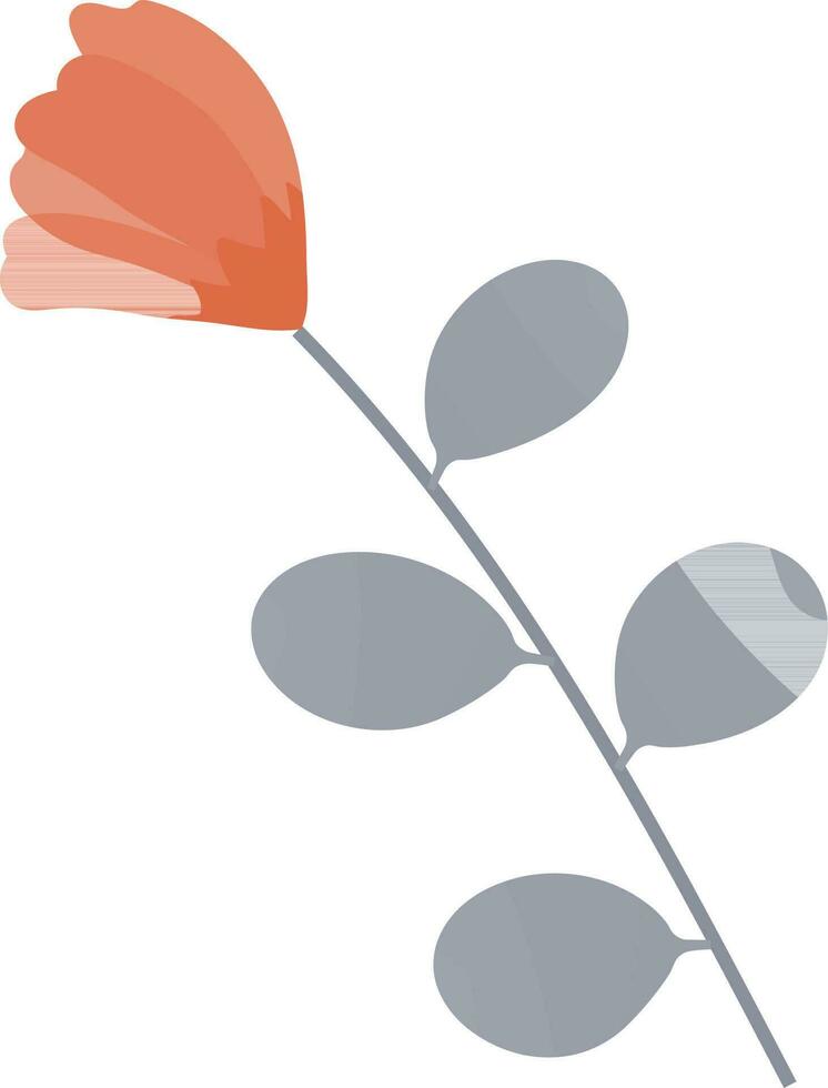 Flat Style Flower Bud Element On White Background. vector