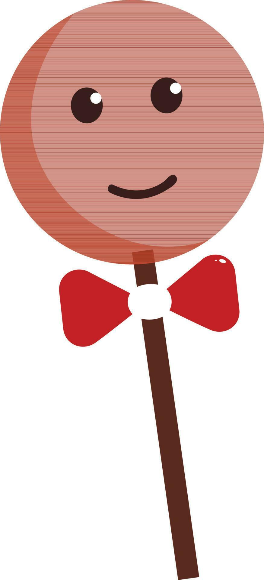 sonriente cara pirulí elemento en rojo y marrón color 24461337 Vector