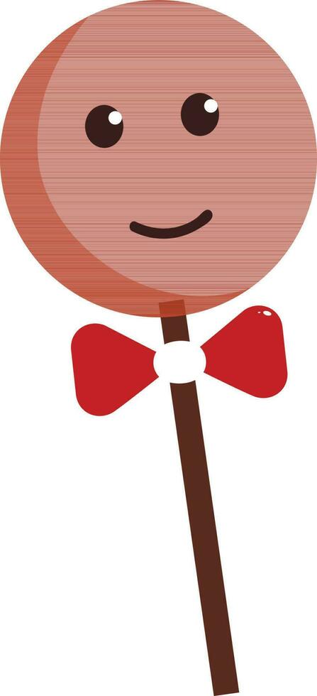 Smiley Face Lollipop Element In Red And Brown Color 24461337 Vector