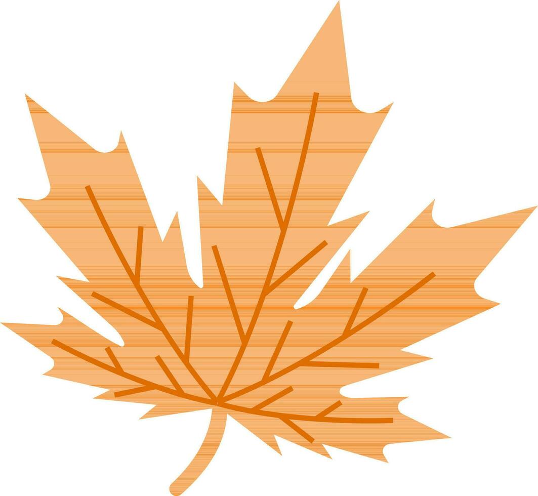 Maple Leaf Element In Orange Color. vector