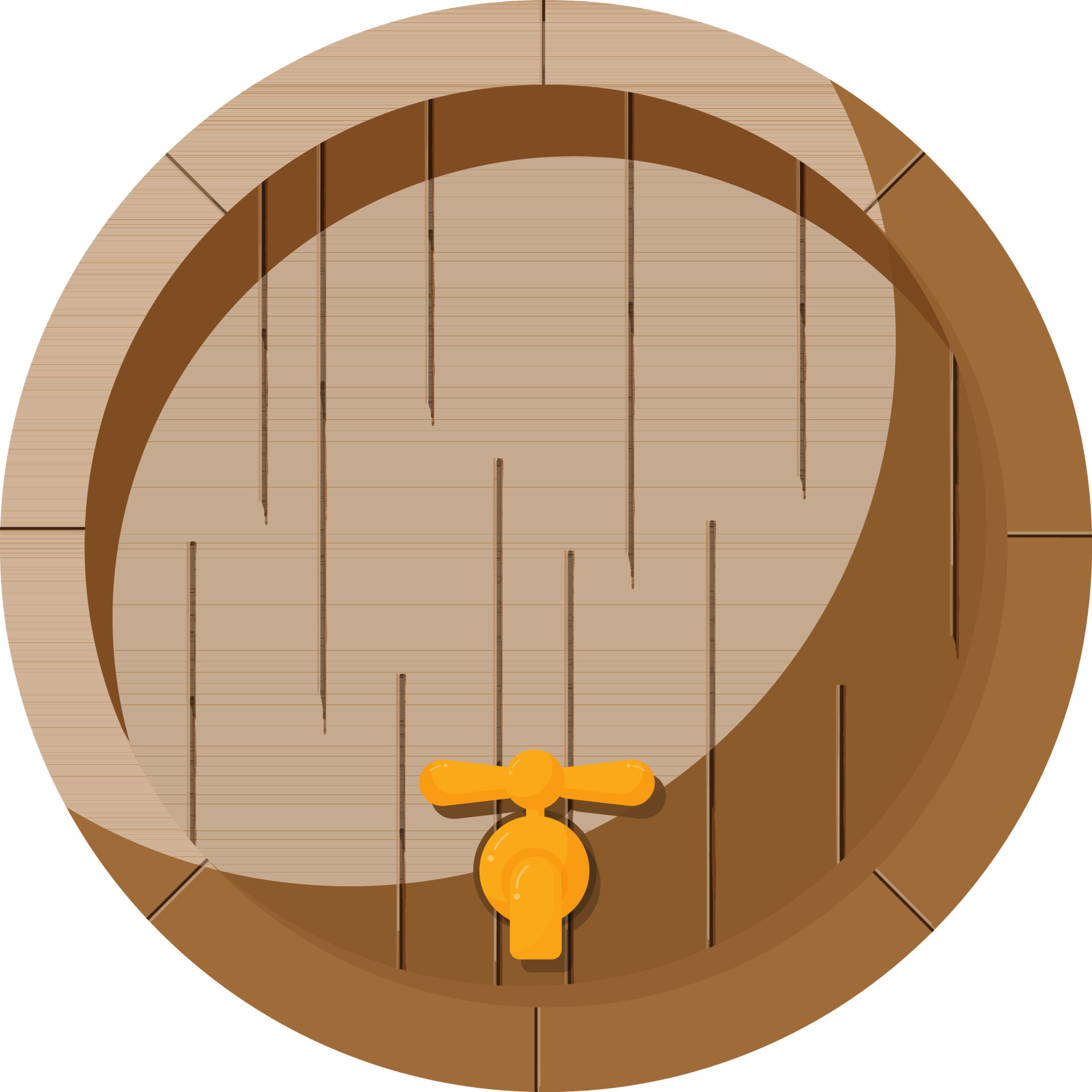 Wooden Barrel Tap Element In Brown Color. 24461429 Vector Art at Vecteezy