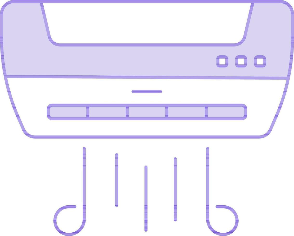 Illustration of Air Conditioner Icon in Flat Style. vector