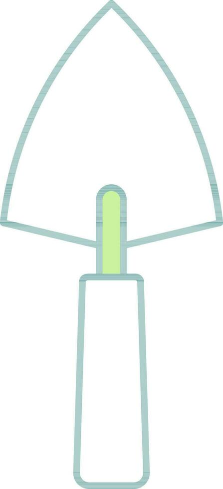 Green And White Trowel Icon Or Symbol. vector
