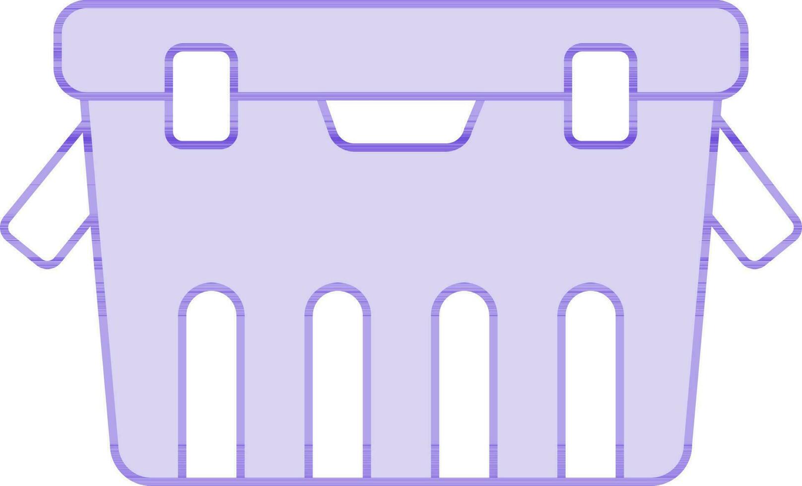 Illustration of Ice Box Icon in Flat Style. vector