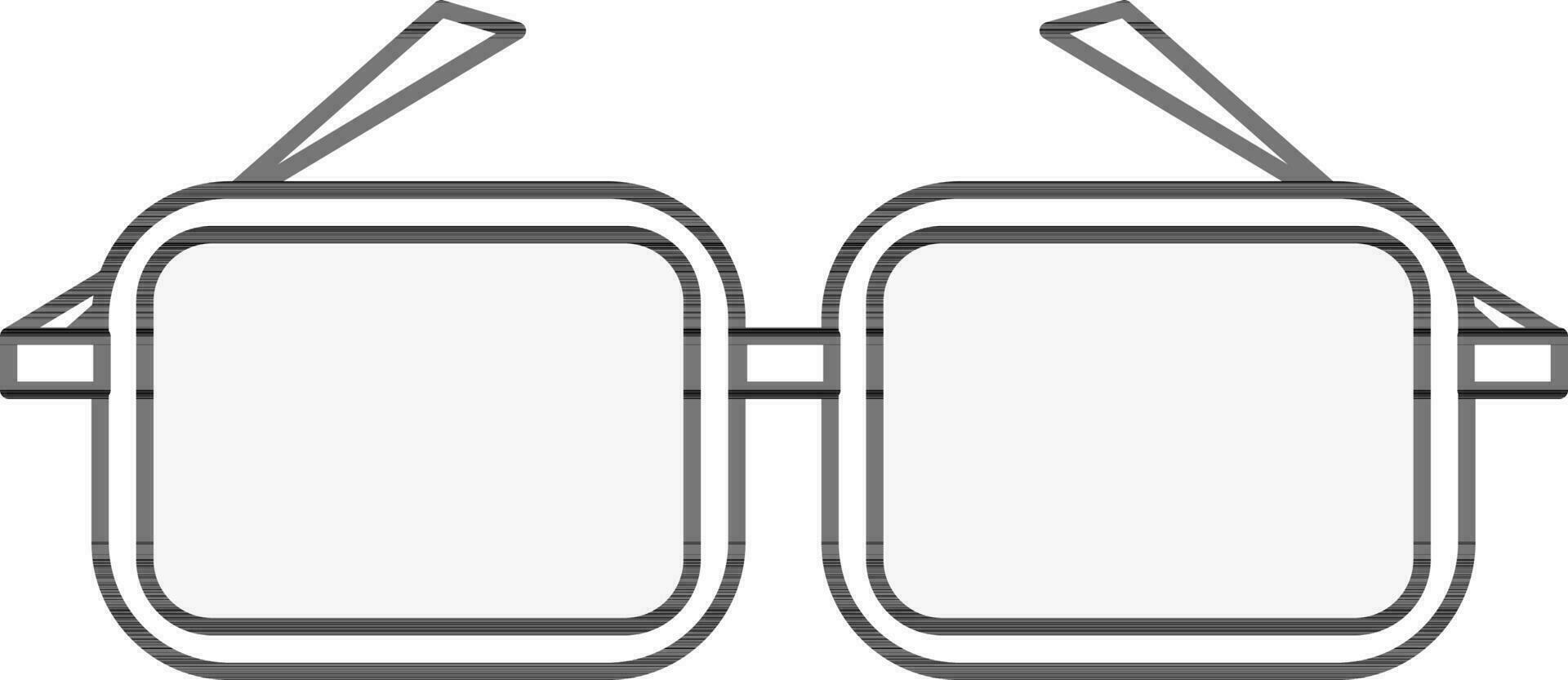 Goggle Icon In Black Outline. vector