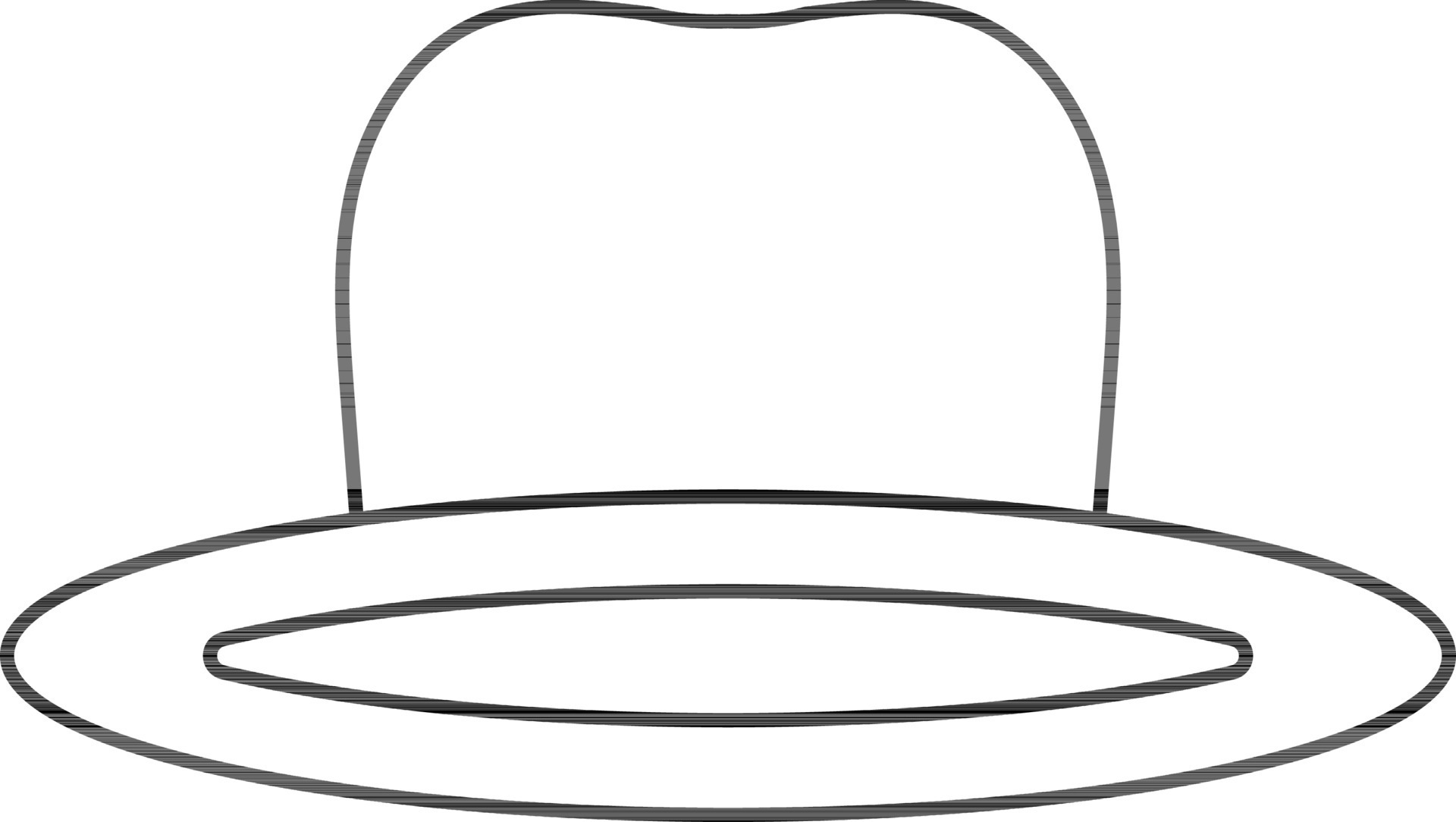 Round Hat Icon In Black Outline. 24461659 Vector Art at Vecteezy