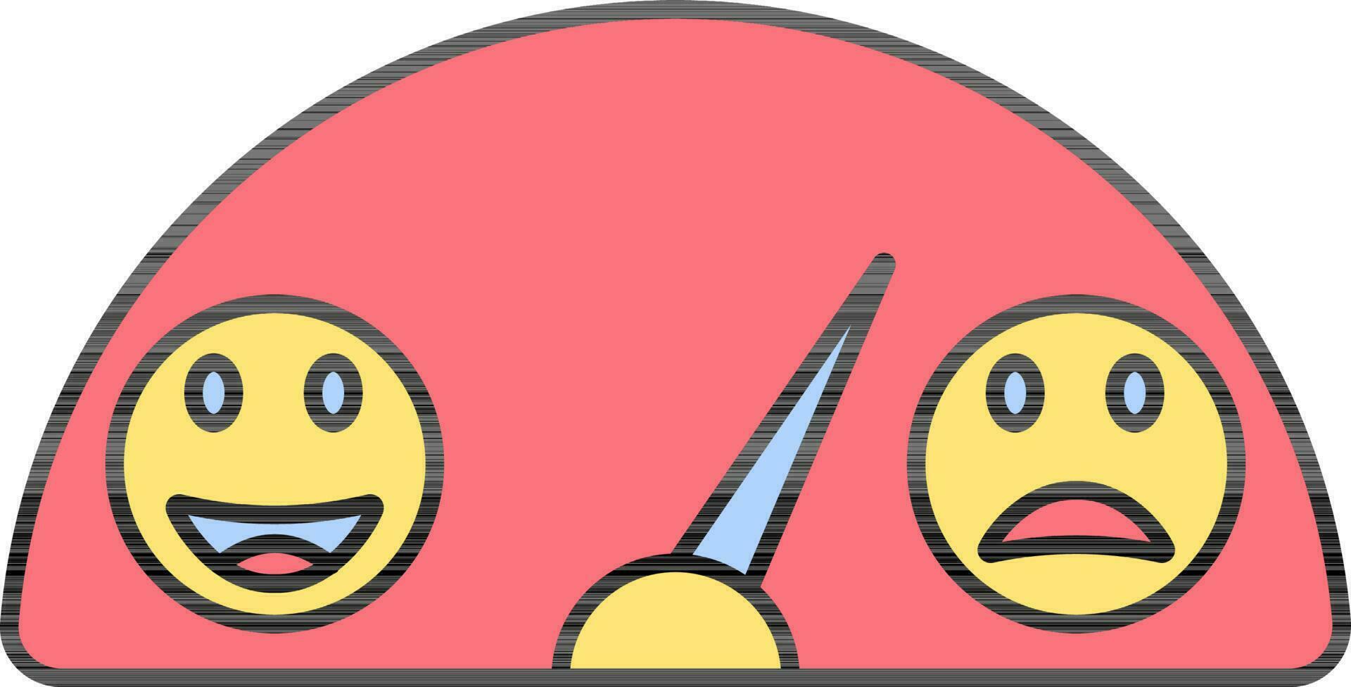 Bad Customer Meter Yellow And Red Icon. vector