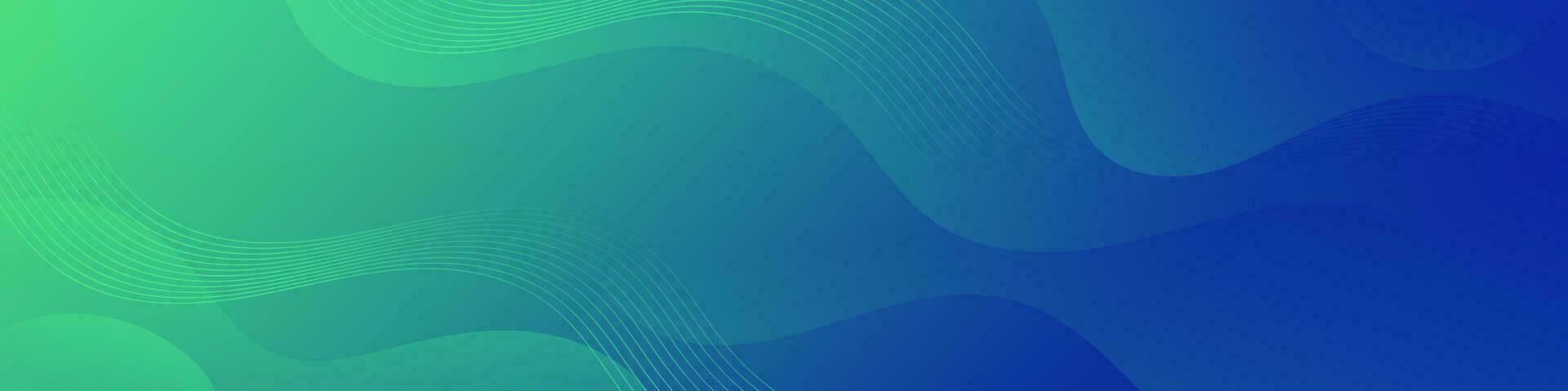 Abstract Gradient green blue liquid Wave Background vector