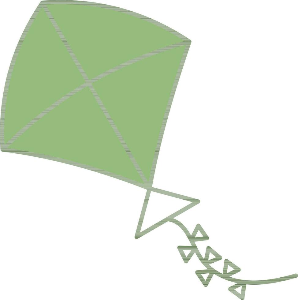 Kite Icon In Green And White Color. vector