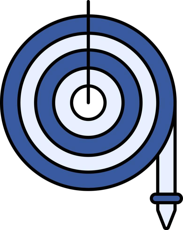 Fire Hose Reel Icon In Blue Color. vector