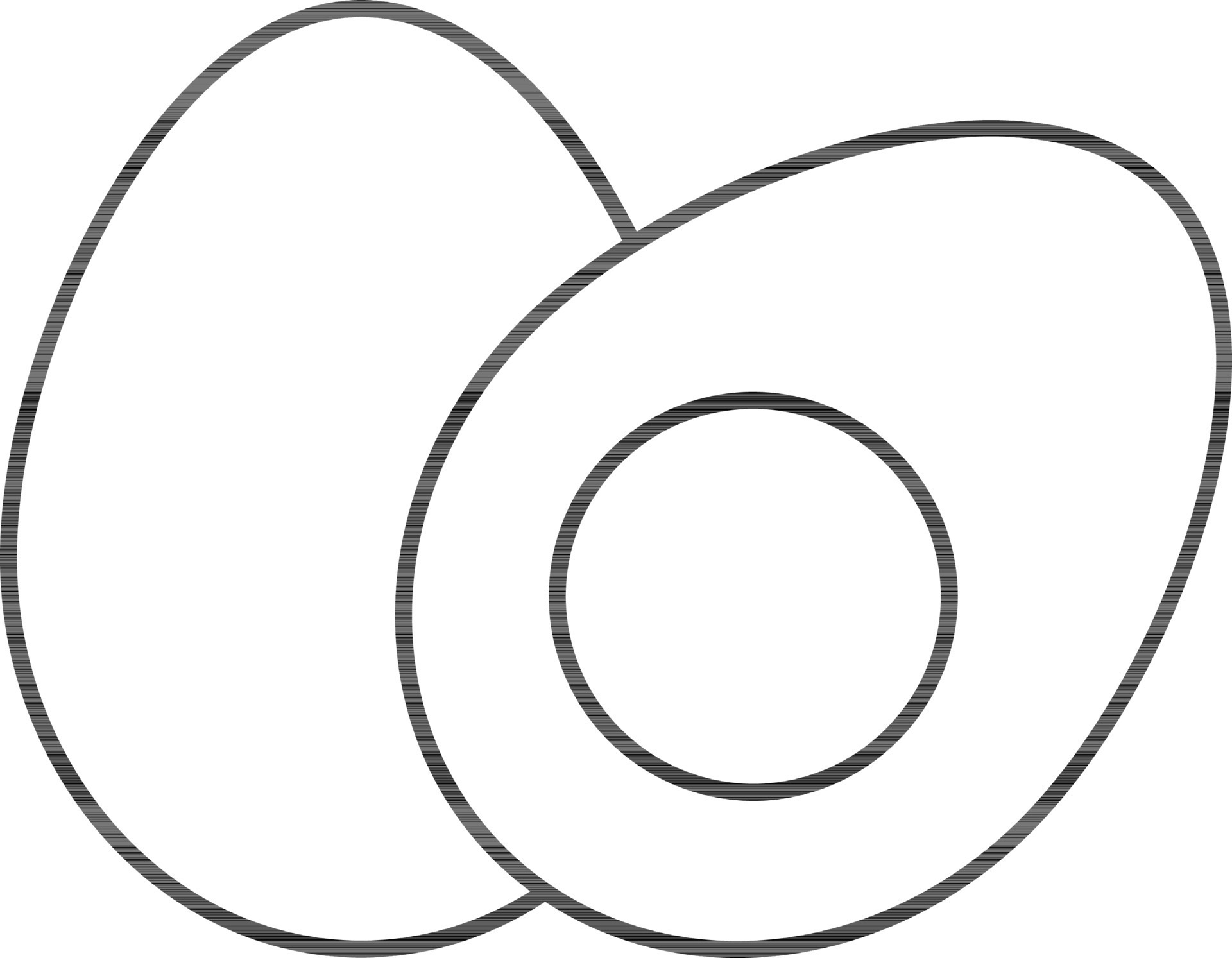 Boil Eggs With Half Piece Icon Linear Style. 24462098 Vector Art at